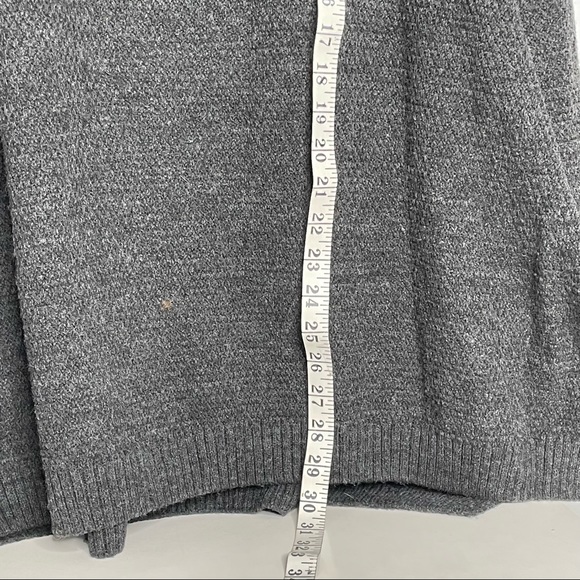 Boohoo Sweater Gray Side Slit Chunky SZ 20 - Picture 7 of 10
